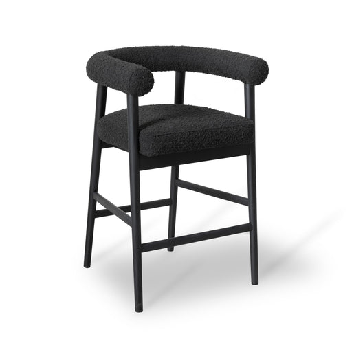 Spara Black Performance Boucle Counter Stool - Home And Beyond
