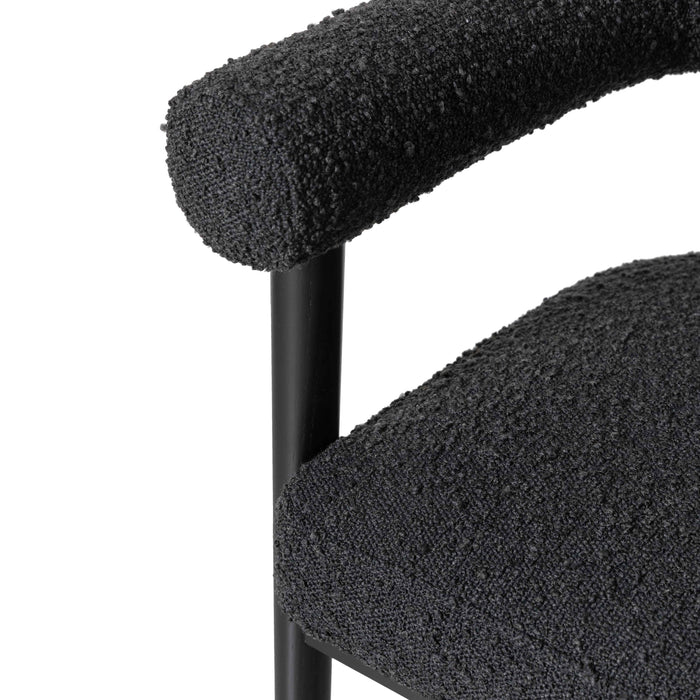 Spara Black Performance Boucle Counter Stool - Home And Beyond