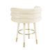 Betty Cream Velvet Counter Stool - Home And Beyond