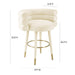 Betty Cream Velvet Counter Stool - Home And Beyond