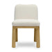 Tiara Cream Performance Velvet Oak Dining Chair - Home And Beyond
