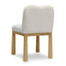 Tiara Cream Performance Velvet Oak Dining Chair - Home And Beyond