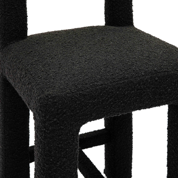 Hazel Black Boucle Counter Stool - Home And Beyond