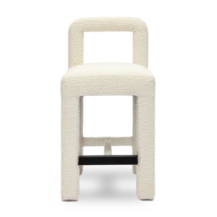 Hazel Cream Boucle Counter Stool - Home And Beyond