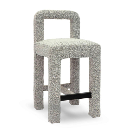 Hazel Grey Boucle Counter Stool - Home And Beyond
