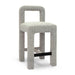 Hazel Grey Boucle Counter Stool - Home And Beyond