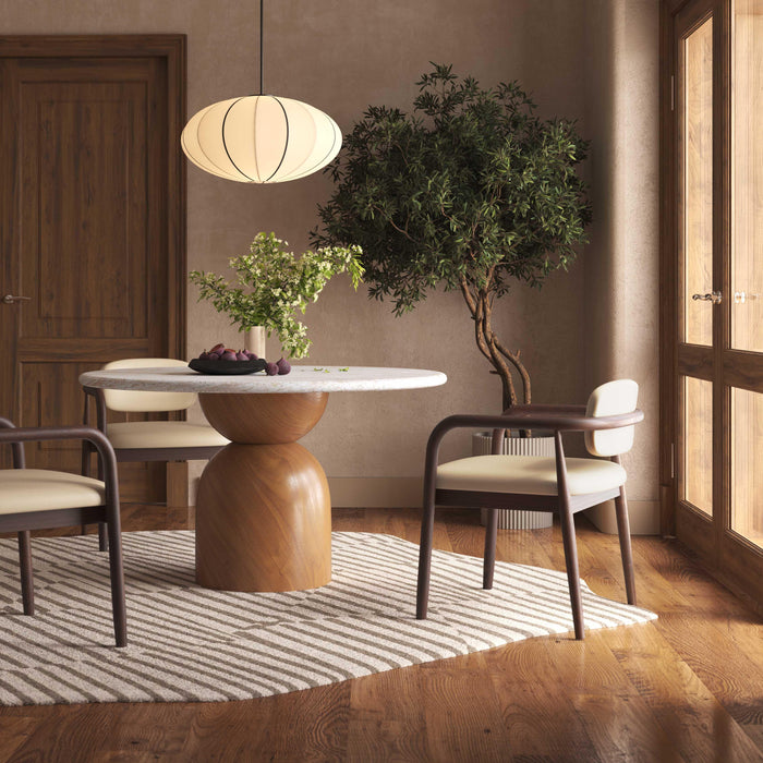 Betsy Taupe Vegan Leather Dining Chair - Home And Beyond