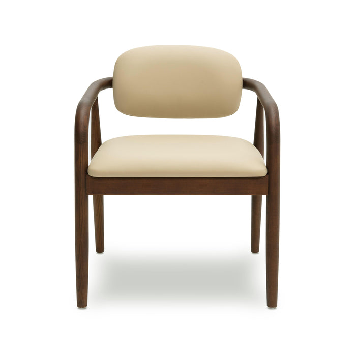 Betsy Taupe Vegan Leather Dining Chair - Home And Beyond