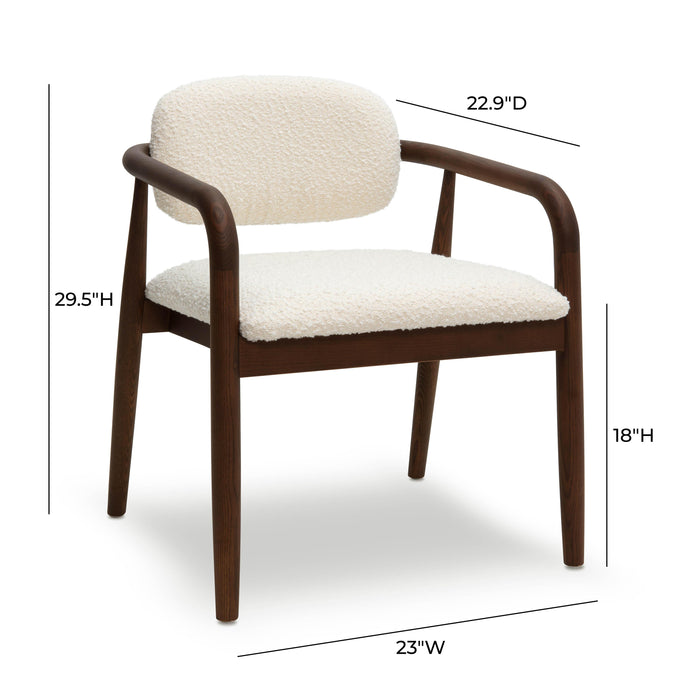 Betsy Cream Performance Boucle Dining Chair - Home And Beyond