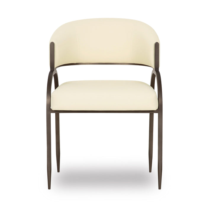 Tatum Cream Performance Vegan Leather Dining Chair - Home And Beyond