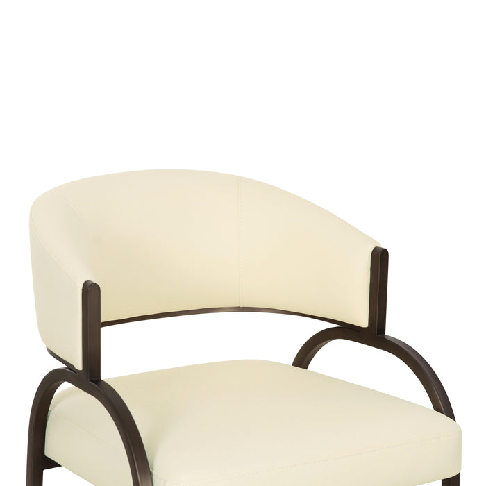 Tatum Cream Performance Vegan Leather Dining Chair - Home And Beyond