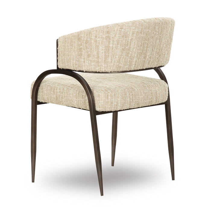 Tatum Taupe Textured Performance Boucle Dining Chair - Home And Beyond
