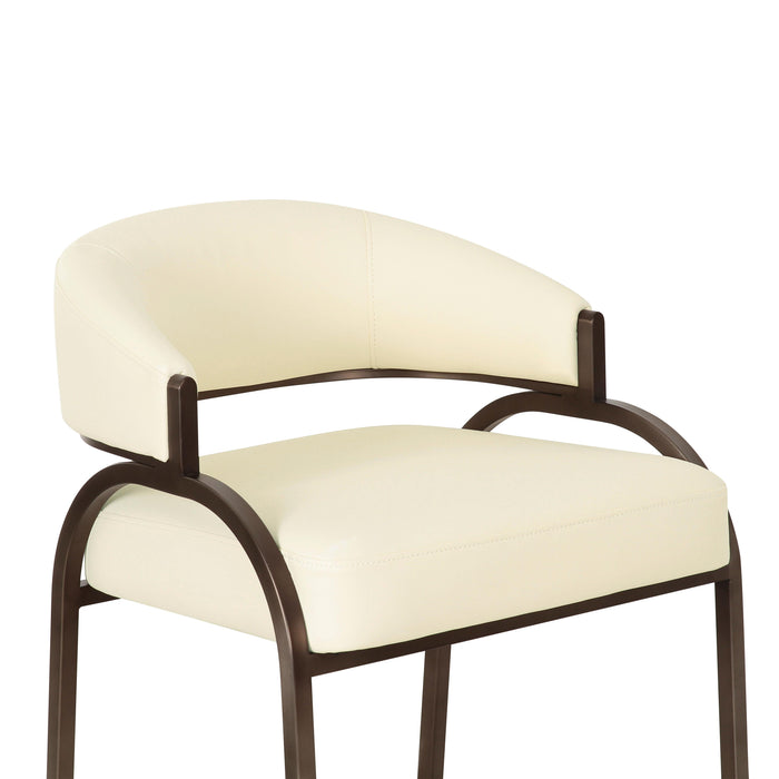 Tatum Cream Performance Vegan Leather Counter Stool - Home And Beyond