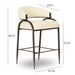 Tatum Cream Performance Vegan Leather Counter Stool - Home And Beyond