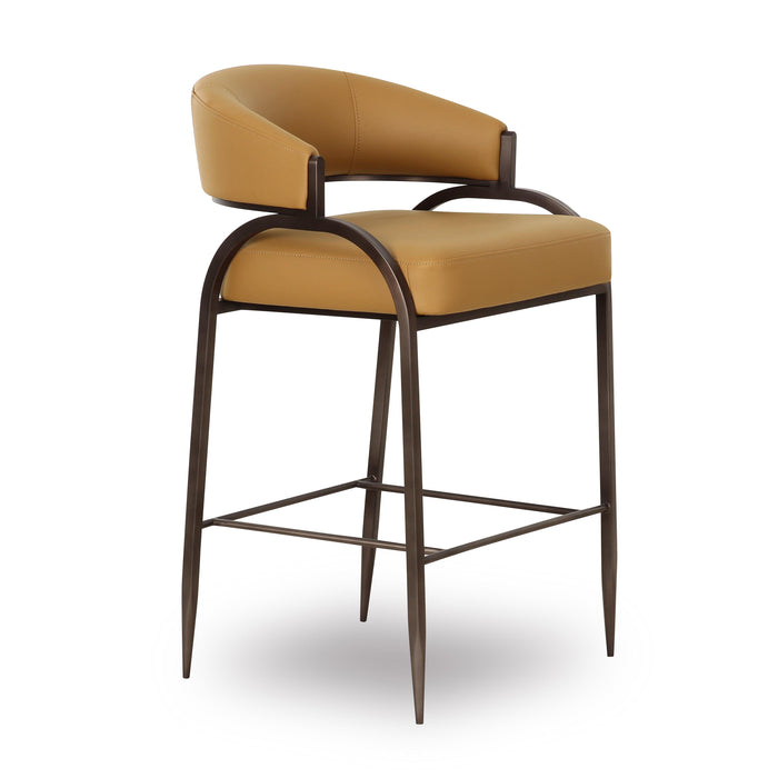 Tatum Tan Performance Vegan Leather Counter Stool - Home And Beyond