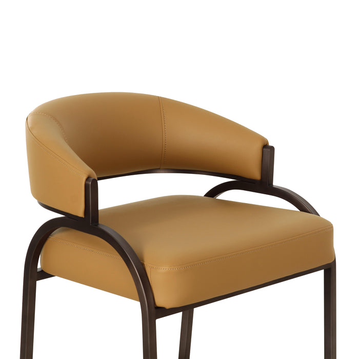 Tatum Tan Performance Vegan Leather Counter Stool - Home And Beyond