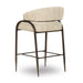 Tatum Taupe Textured Performance Boucle Counter Stool - Home And Beyond