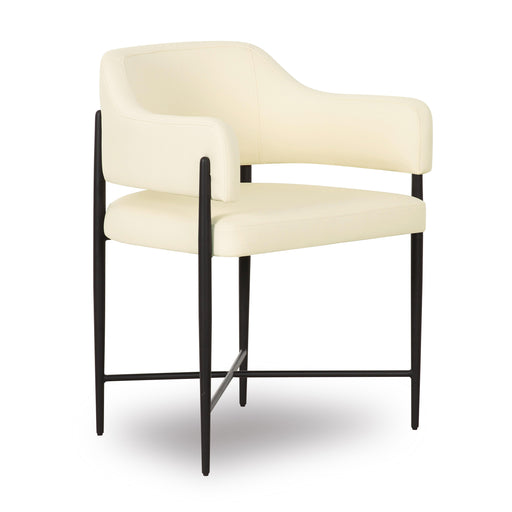 Sezanne Cream Vegan Leather Dining Chair - Home And Beyond