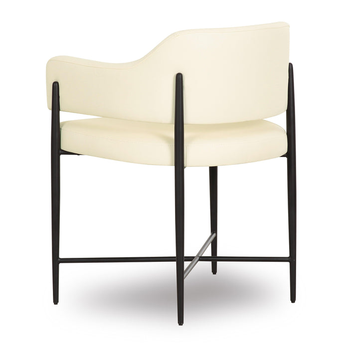 Sezanne Cream Vegan Leather Dining Chair - Home And Beyond
