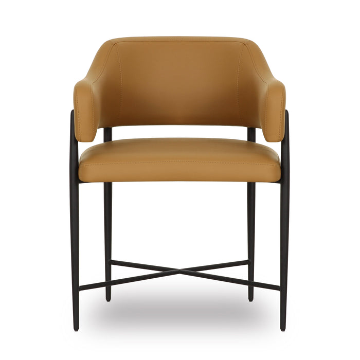 Sezanne Tan Vegan Leather Dining Chair - Home And Beyond
