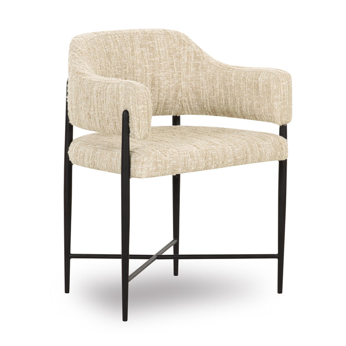 Sezanne Taupe Textured Performance Boucle Dining Chair - Home And Beyond