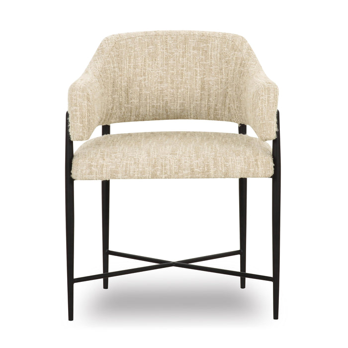 Sezanne Taupe Textured Performance Boucle Dining Chair - Home And Beyond