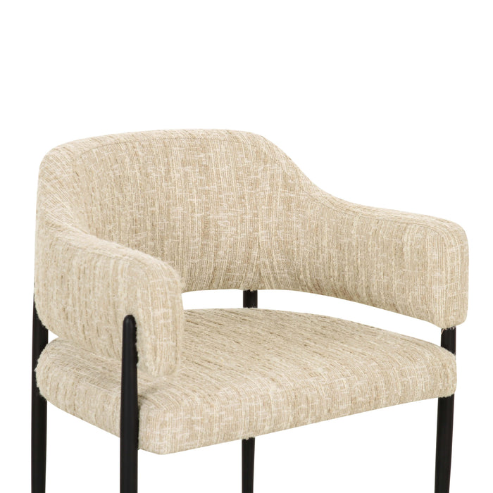 Sezanne Taupe Textured Performance Boucle Dining Chair - Home And Beyond