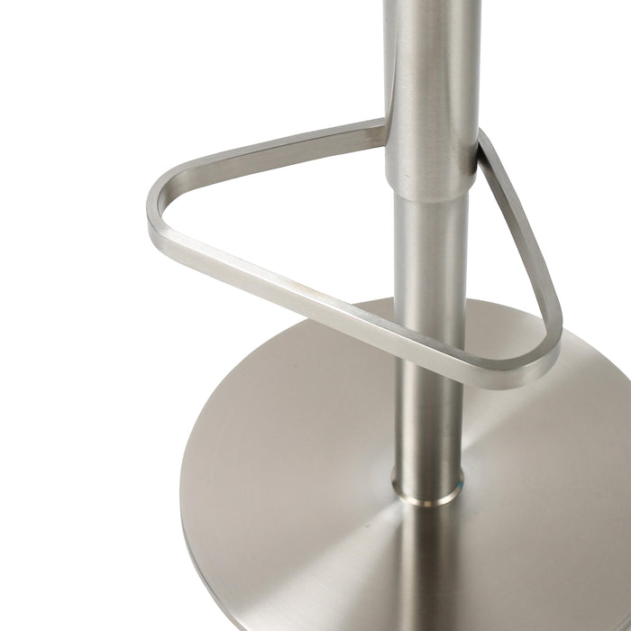 Astro White and Grey Boucle Adjustable Stool - Home And Beyond