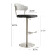 Cosmo Black and Grey Boucle Adjustable Stool - Home And Beyond