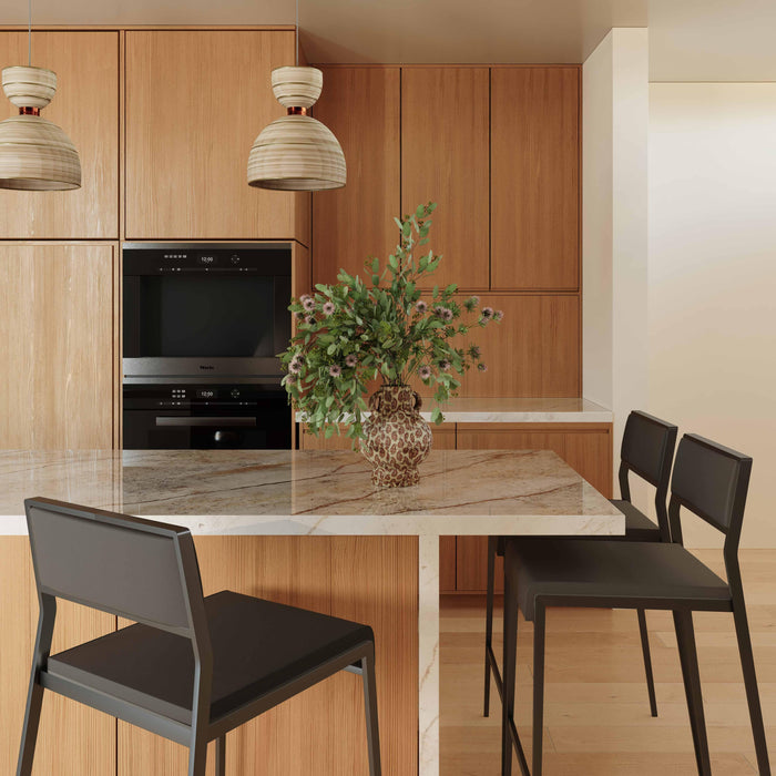 Gale Black Performance Vegan Leather Stackable Stool - Set of 2 - Home And Beyond