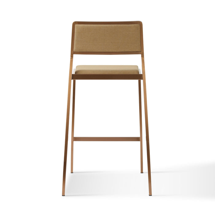 Gale Tan Basketweave Stackable Stool - Set of 2 - Home And Beyond