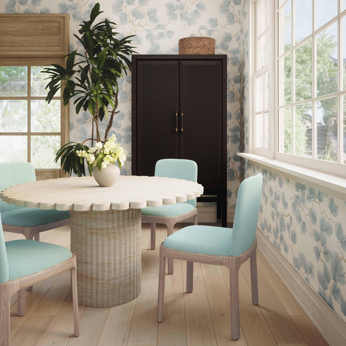 Rebecca Light Blue Performance Velvet Dining Chair - Home And Beyond