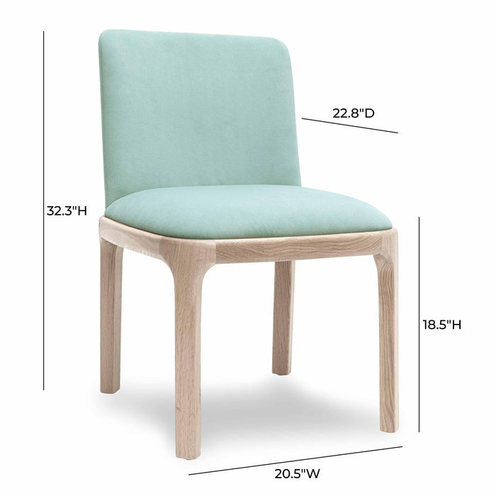 Rebecca Light Blue Performance Velvet Dining Chair - Home And Beyond