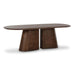 Gladyss Brown Burl Oval 87 inch Dining Table - Home And Beyond