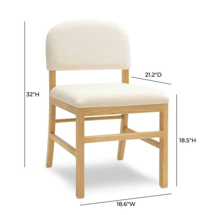 Calla Cream Performance Velvet Dining Chair - Home And Beyond