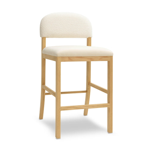 Calla Cream Performance Velvet Counter Stool - Home And Beyond
