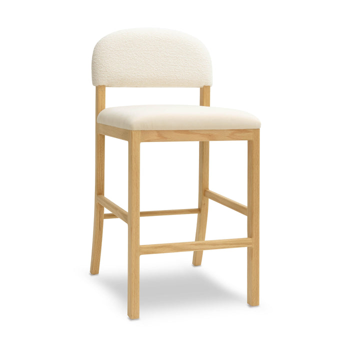 Calla Cream Performance Velvet Counter Stool - Home And Beyond