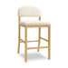 Calla Cream Performance Velvet Counter Stool - Home And Beyond