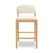 Calla Cream Performance Velvet Counter Stool - Home And Beyond