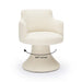Jeffree Cream Performance Boucle Swivel Dining Chair - Home And Beyond