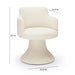 Jeffree Cream Performance Boucle Swivel Dining Chair - Home And Beyond