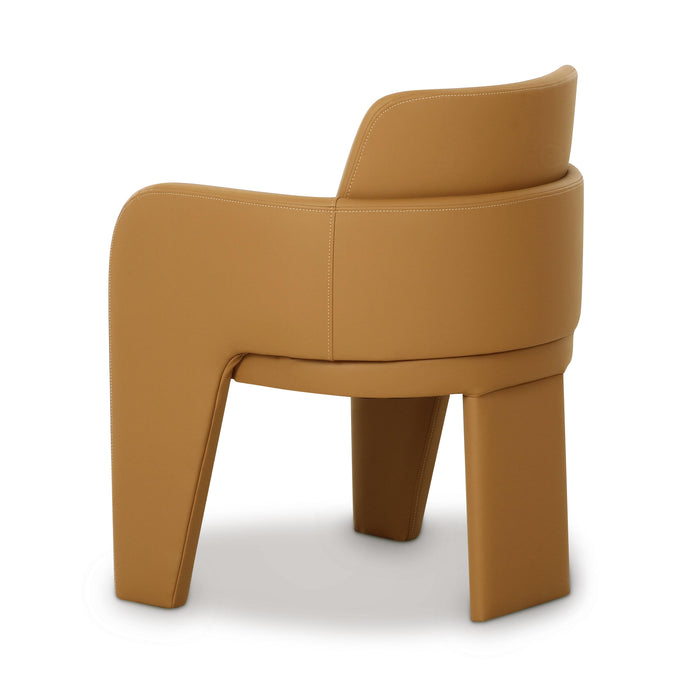 Leo Tan Performance Vegan Leather Dining Chair - Home And Beyond