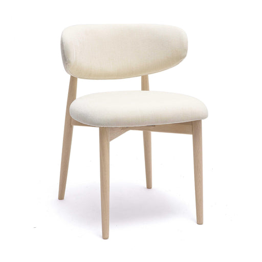 Zinea Cream Performance Textured Velvet Dining Chair - Home And Beyond
