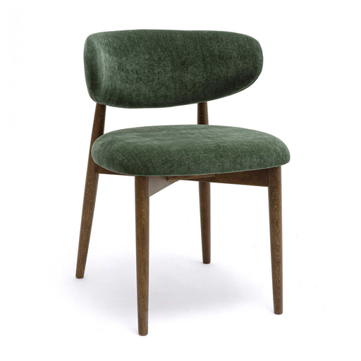 Zinea Forest Green Performance Textured Velvet Dining Chair - Home And Beyond