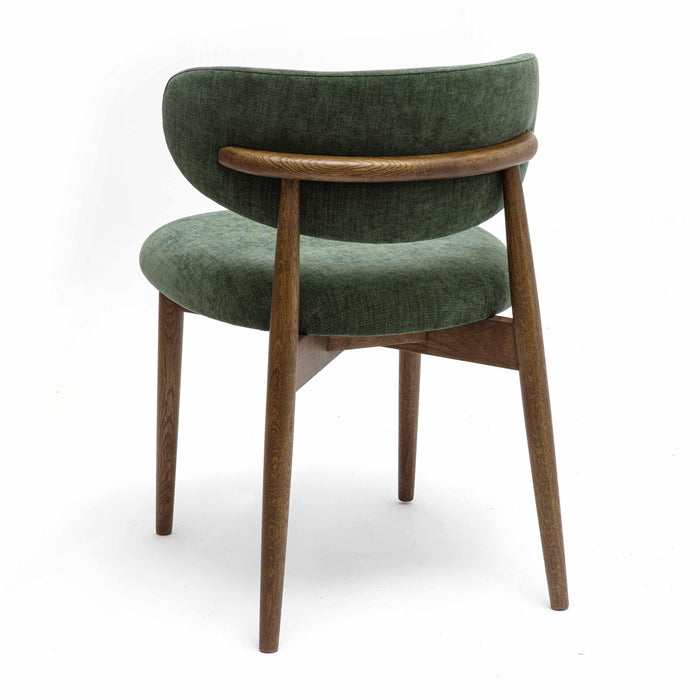 Zinea Forest Green Performance Textured Velvet Dining Chair - Home And Beyond