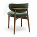 Zinea Forest Green Performance Textured Velvet Dining Chair - Home And Beyond