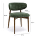 Zinea Forest Green Performance Textured Velvet Dining Chair - Home And Beyond