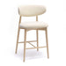Zinea Cream Performance Textured Velvet Counter Stool - Home And Beyond