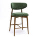 Zinea Forest Green Performance Textured Velvet Counter Stool - Home And Beyond