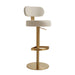 Primrose Cream Textured Performance Fabric Adjustable Stool - Home And Beyond